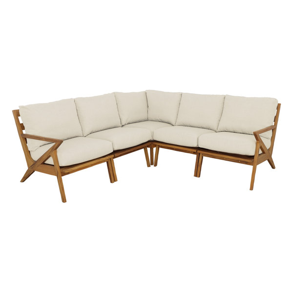 Fairfield Chair 85'' Teak Outdoor Patio Sectional Wayfair